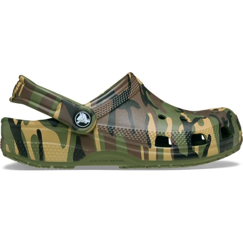 Sandália Crocs Classic Camouflage Clog Juvenil ARMY GREEN/MULTI