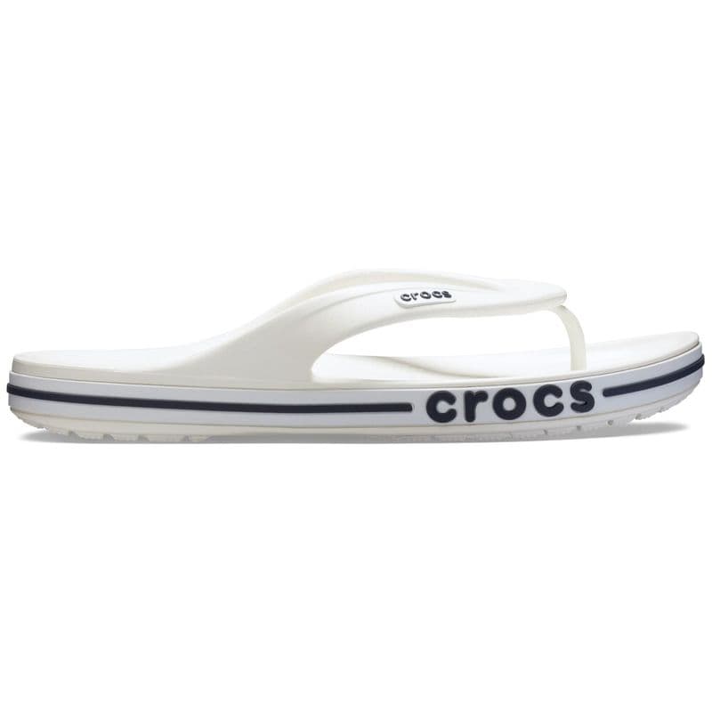 Chinelo Crocs Chinelo Crocs Bayaband Flip WHITE/NAVY