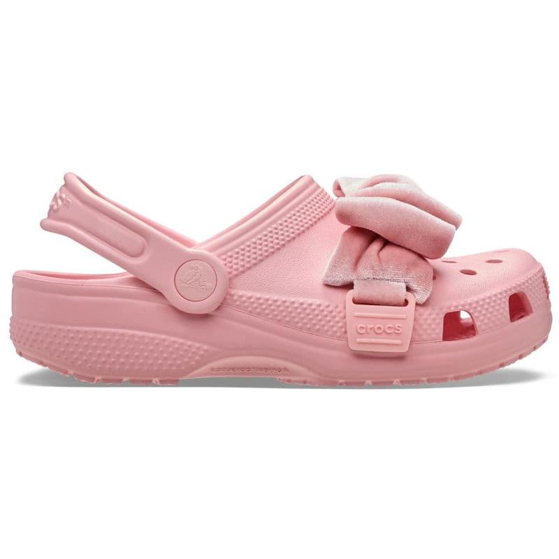 Sandália Crocs Classic Bow Clog Juvenil POWDER PINK