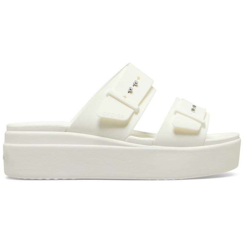 Sandália Crocs Brooklyn Low Wedge W Sandal CHALK