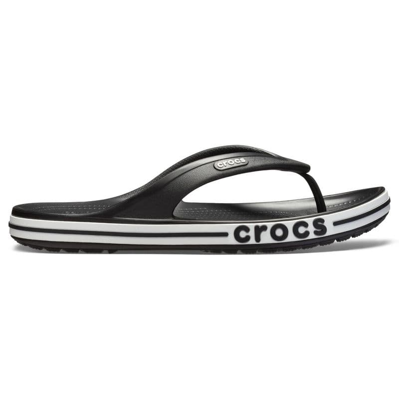 Chinelo Crocs Chinelo Crocs Bayaband Flip BLACK/WHITE