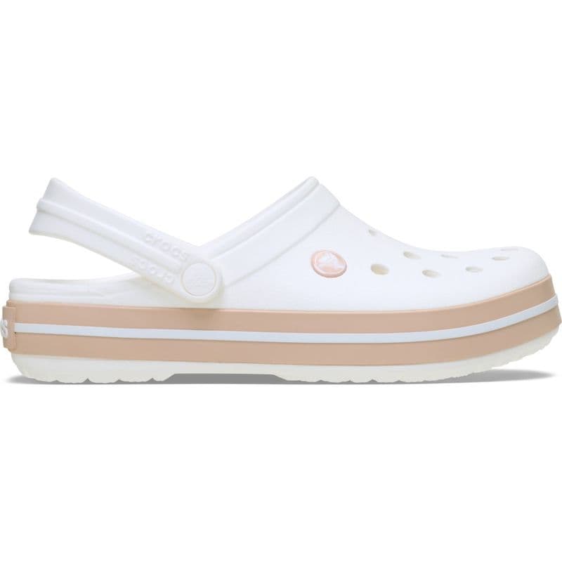 Sandália Crocs Crocband Clog WHITE/PINK CARAMEL